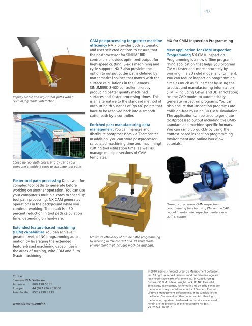 What's new in NX 7 Fact Sheet - Siemens PLM Software