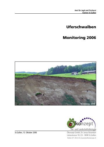 Uferschwalben Bericht2006.indd - BirdLife St.Gallen