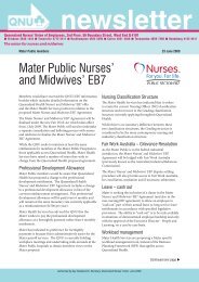 Mater Public Nurses' and Midwives' EB7 - Queensland Nurses Union