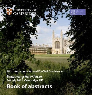 Download the book of abstracts - EurOMA 2011