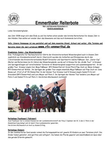 Emmerthaler Reiterbote - RFV-Emmerthal