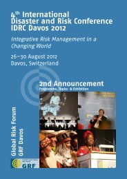 4th International Disaster and Risk Conference IDRC Davos 2012