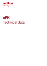 eFK Technical data - Oerlikon Barmag - Oerlikon Textile