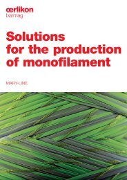 Solutions for the production of monofilament - Oerlikon Barmag ...
