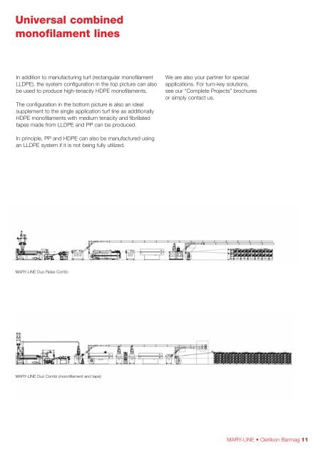 Solutions for the production of monofilament - Oerlikon Barmag ...