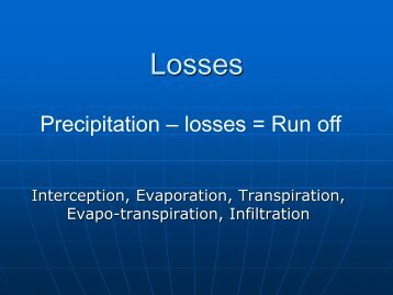 Losses - Water Infotech