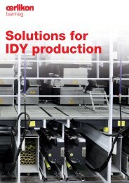 Solutions for IDY production - Oerlikon Barmag - Oerlikon Textile