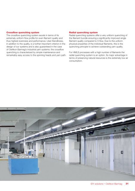 Solutions for IDY production - Oerlikon Barmag - Oerlikon Textile
