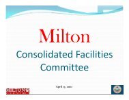 Consolidated Facilities Committee - Town of Milton