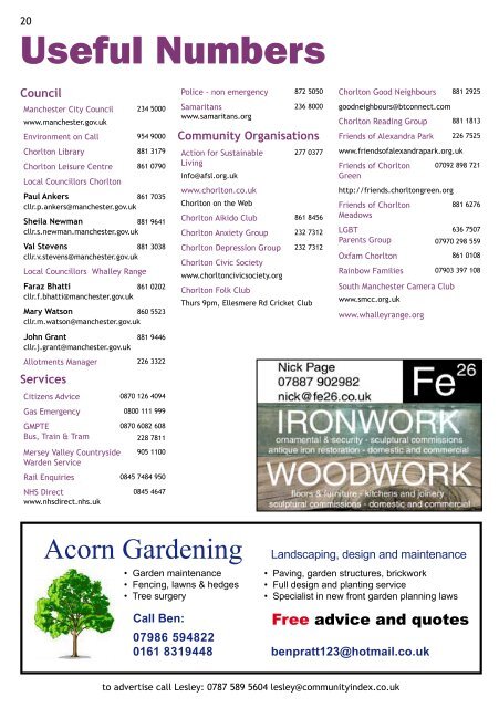 Chorlton & Whalley Range - Community Index