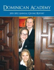 2011-2012 Annual Giving Report - Dominican Academy