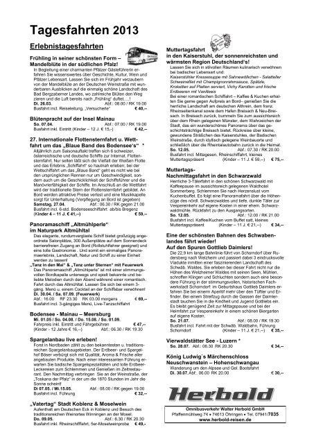 Tagesfahrten als PDF zum Runterladen - Walter Herbold GmbH