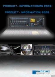 Phoenix Professional Audio Katalog 2009; pdf-Datei