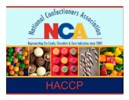 HACCP - The National Confectioners' Association