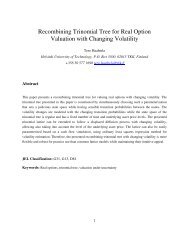 Recombining Trinomial Tree for Real Option Valuation with ...