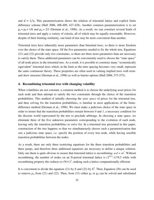 Recombining Trinomial Tree for Real Option Valuation with ...