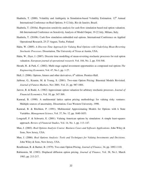 Recombining Trinomial Tree for Real Option Valuation with ...