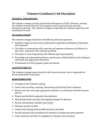volunteer manager description sle description membership marketing event coordinator volunteer manager description sle description membership marketing event coordinator