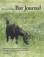 Rhode Island Bar Journal - Rhode Island Bar Association