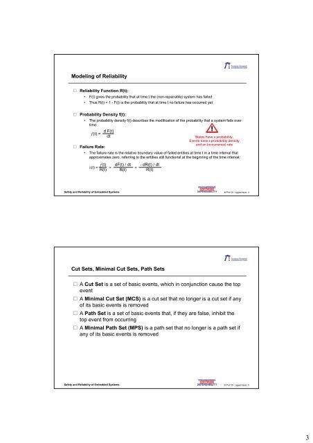 Safety and Reliability of Embedded Systems - Software Engineering ...