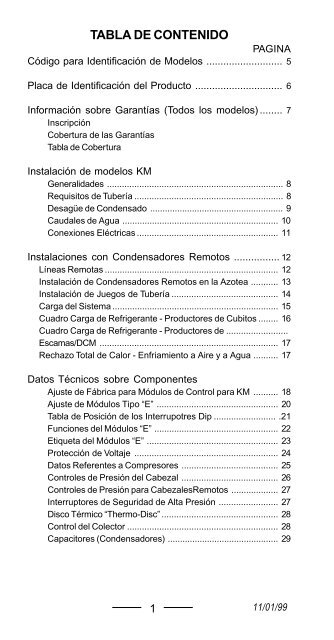 GuÃ­a de Bolsillo del TÃ©cnico - Hoshizaki America, Inc.