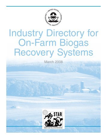 Industry Directory for On-Farm Biogas Recovery Systems