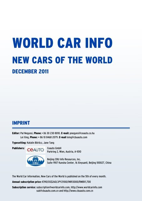 World car info dec 2011