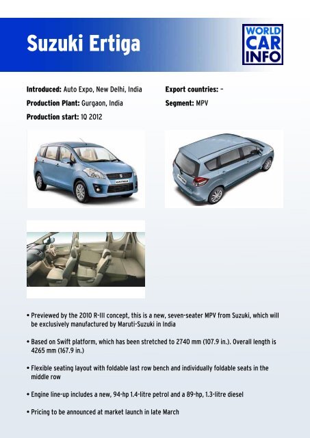 World car info dec 2011
