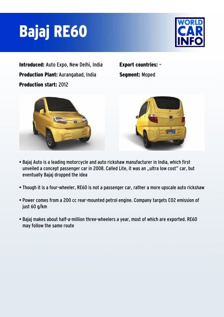 World car info dec 2011