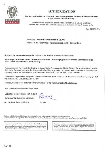 bv approval ( pdf | 595 kb) - Fassmer Service