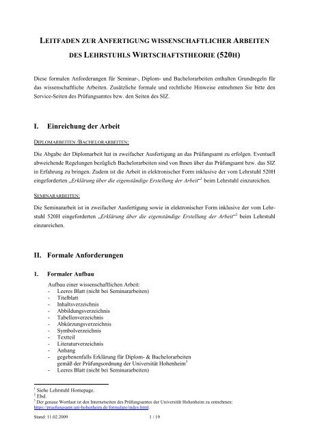 Leitfaden zur Erstellung von wissenschaftlichen Arbeiten