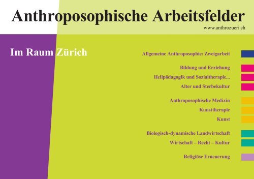 Anthroposophische Arbeitsfelder Im Raum Zürich - anthrozueri.ch