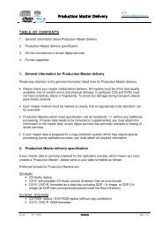 Specification for Production Master Delivery.pdf - Arvato ...