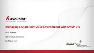 SharePoint farm - AvePoint