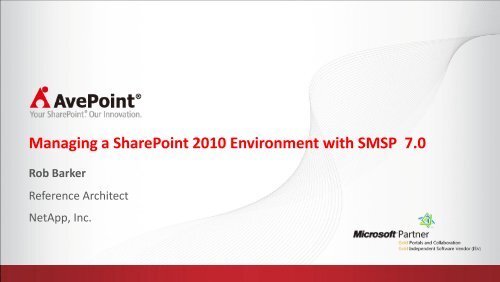 SharePoint farm - AvePoint