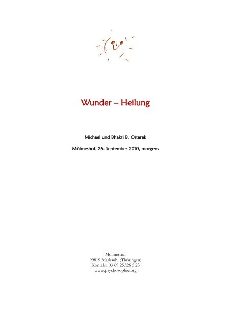 Wunder – Heilung - psychosophie.org