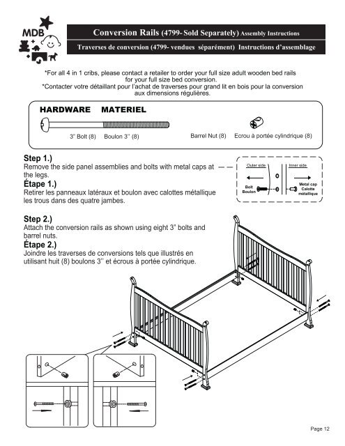 Crib (2801) - Assembly and Operation Manual Lit Ã  ... - DaVinci Baby