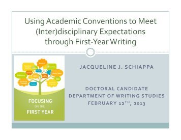 Using Academic Conventions to Meet (Inter) - Orientation and First ...