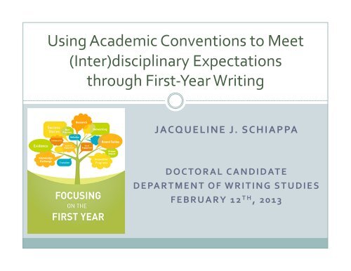 Using Academic Conventions to Meet (Inter) - Orientation and First ...