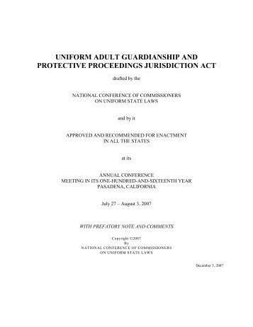 uniform adult guardianship and protective proceedings jurisdiction act