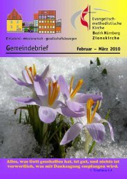 Gemeindebrief Februar â€“ MÃ¤rz 2010 - Zionsgemeinde