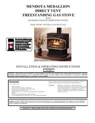 Mendota Medallion Free-Standing Gas Stove Model SDV-40