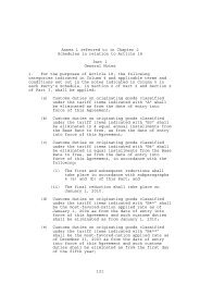 Annex 1 referred to in Chapter 2: Schedules in relation to Article 18