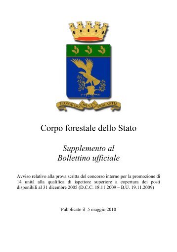 Supplemento al Bollettino ufficiale