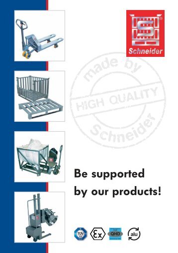 Be supported by our products! - Schneider Leichtbau