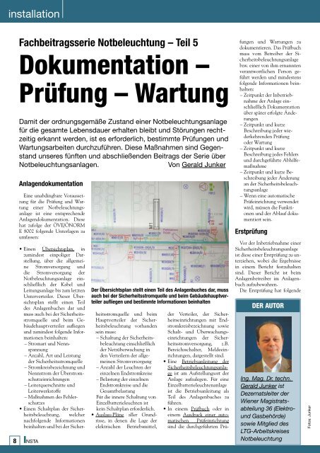 | Dokumentation â PrÃ¼fung â Wartung - Notbeleuchtung