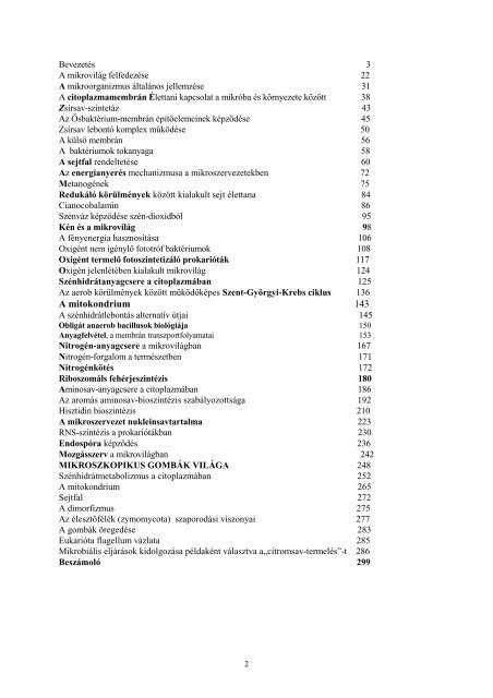 BScmikrobifiziologia.pdf - BiomÃ©rnÃ¶ki TanszÃ©k - Debreceni Egyetem