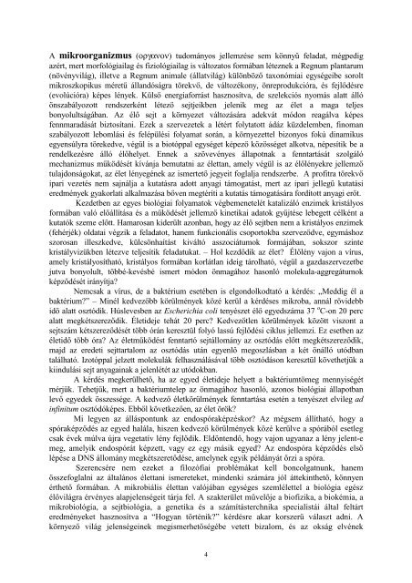 BScmikrobifiziologia.pdf - BiomÃ©rnÃ¶ki TanszÃ©k - Debreceni Egyetem