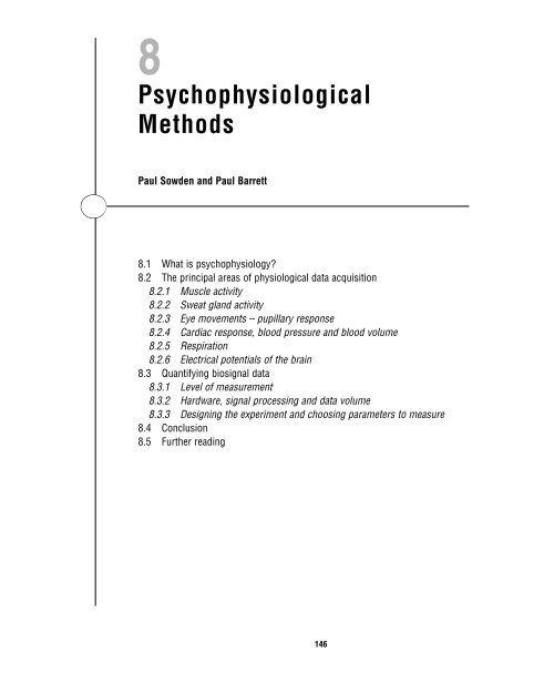 Psychophysiological Methods - Paul Barrett