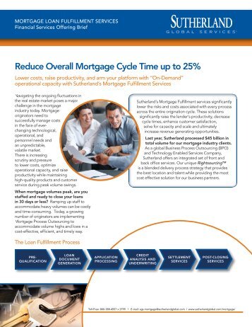 Reduce Overall Mortgage Cycle Time up to 25% - Sutherland Global ...